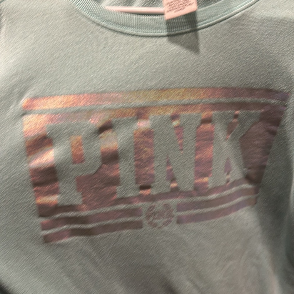 PINK Light Blue Sweatshirt - Picture 3 of 3